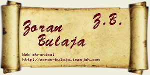 Zoran Bulaja vizit kartica